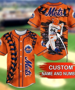 New York Mets MLB Personalized Name Number Baseball Jersey Shirt