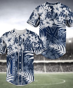 NewYork Yankees MLB Baseball Jersey Shirt Flower