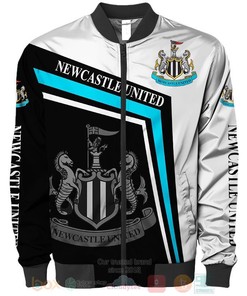 Newcastle United FC Black White Bomber Jacket V3