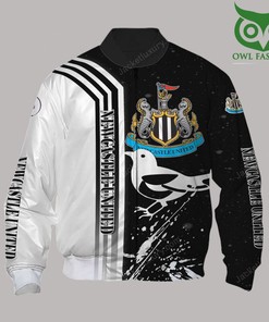 Newcastle United FC Black White The Magpies Bomber Jacket