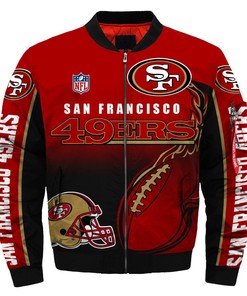 Newest Design 2019 NFL Bomber Jacket Custom San Francisco 49ers Jacket Cheap
