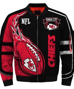 Newest NFL Bomber Jacket Custom Kansas City Chiefs Jacket Cheap