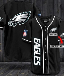 Nfl philadenphia eagles custom name baseball jersey shirt