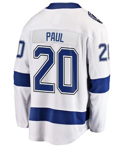 Nicholas Paul 20 Tampa Bay Lightning Stanley Cup 2023 Playoffs Patch Away Breakaway Men Jersey - White