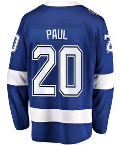 Nicholas Paul 20 Tampa Bay Lightning Stanley Cup 2023 Playoffs Patch Home Breakaway Men Jersey - Blue
