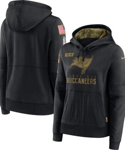 Nike Tampa Bay Buccaneers Womens Black 2020 Salute To Service Performance Pullover Hoodie