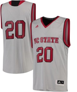 North Carolina State Wolfpack #20 Gray Basketball Jersey