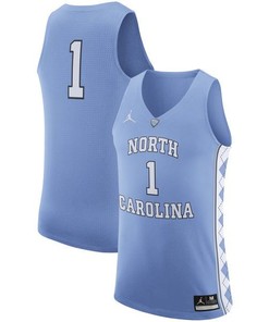 North Carolina Tar Heels #1 Blue Basketball Jersey