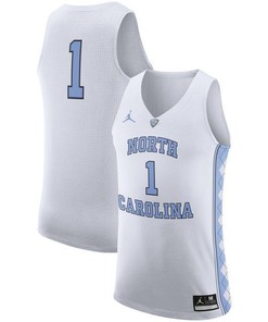 North Carolina Tar Heels #1 White Basketball Jersey
