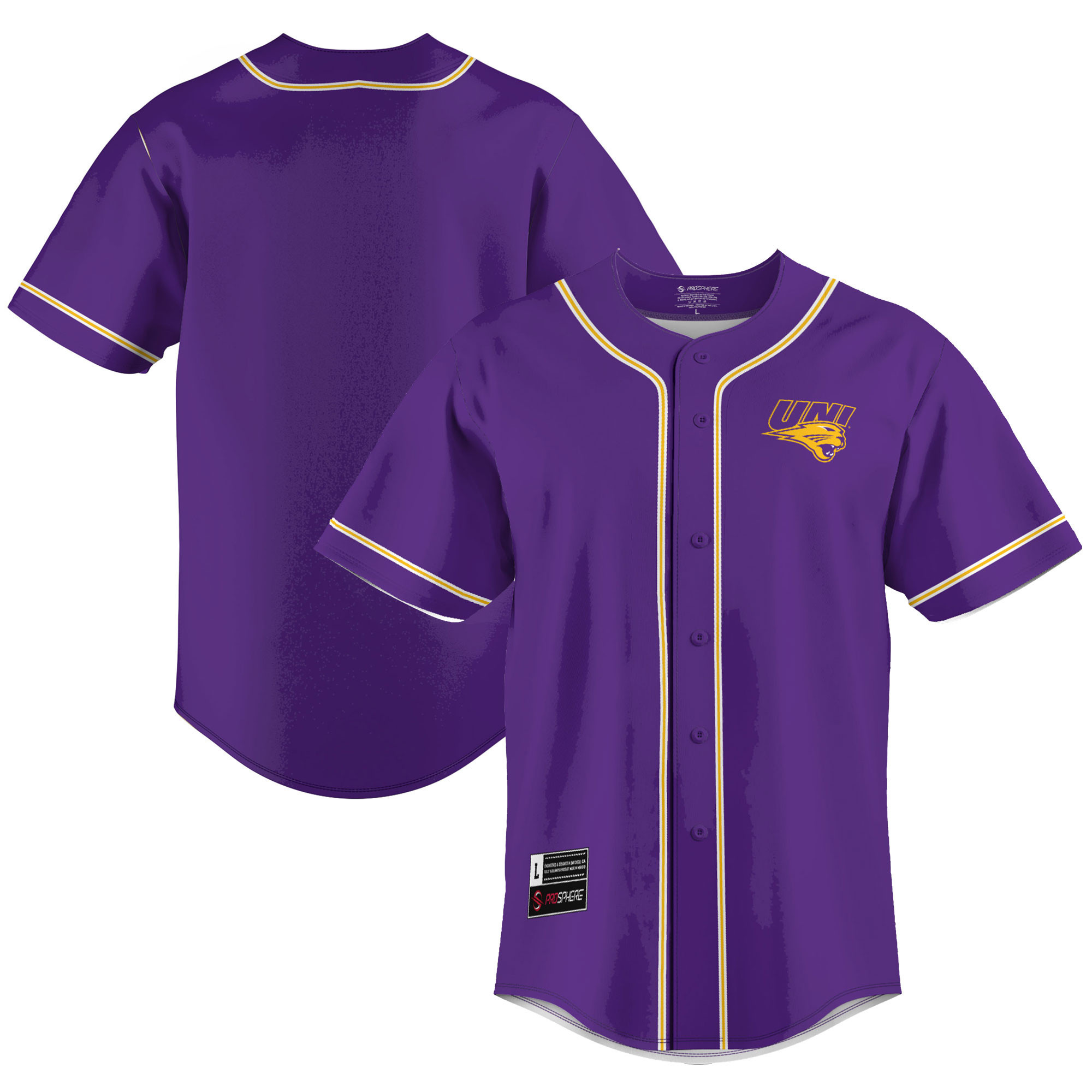 Northern Iowa Panthers Baseball Jersey - Purple Ncaa