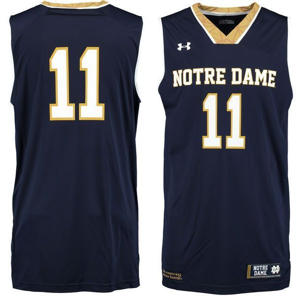 Notre Dame Fighting Irish #11 Navy Basketball Jersey
