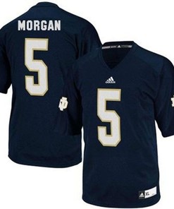Notre Dame Fighting Irish #5 Nyles Morgan Blue Football Jersey