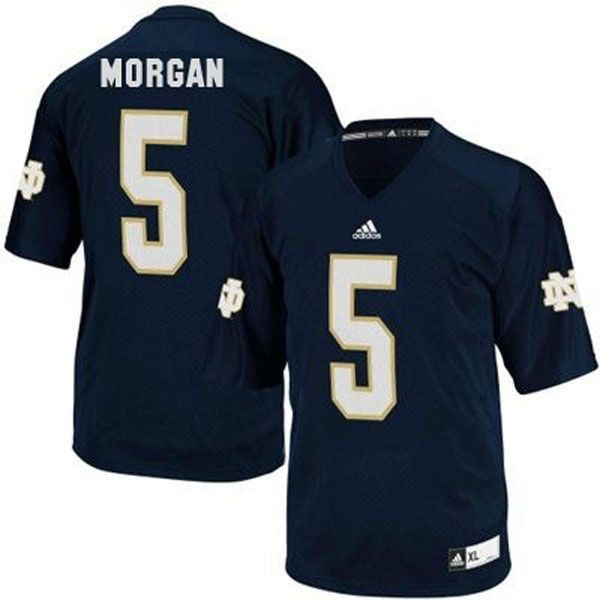 Notre Dame Fighting Irish #5 Nyles Morgan Blue Football Jersey