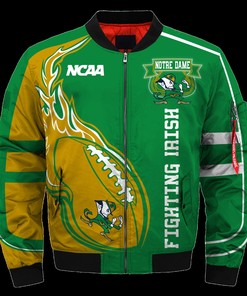 Notre Dame Fighting Irish Jacket 3D Printed Fire Ball