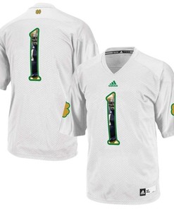 Notre Dame Fighting Irish Louis Nix III White Printing Player Portrait Football Jersey