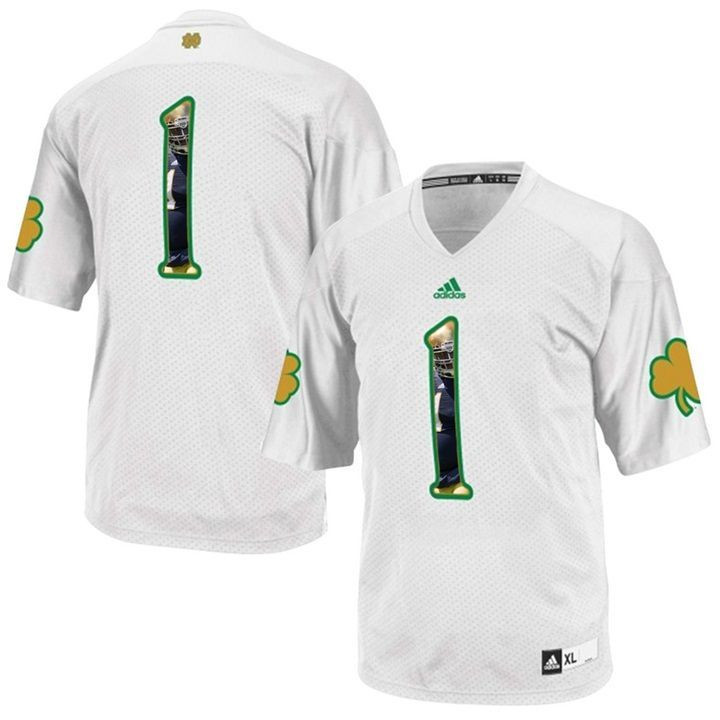 Notre Dame Fighting Irish Louis Nix III White Printing Player Portrait Football Jersey