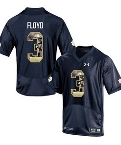 Notre Dame Fighting Irish Michael Floyd Navy Printing Player Portrait Football Jersey