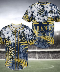 Notre Dame Fighting Irish NCAA Baseball Jersey Shirt Flower