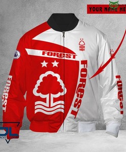 Nottingham Forest FC Custom Name Logo Bomber Jacket