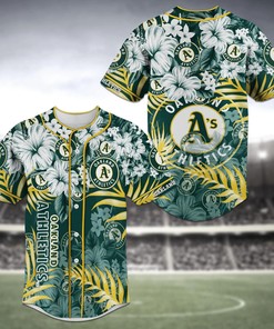 Oakland Athletics MLB Baseball Jersey Shirt Flower