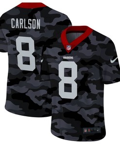 Oakland Raiders Daniel Carlson #8 Nfl 2020 Camo Black Jersey
