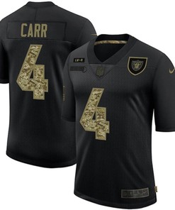 Oakland Raiders Derek Carr #4 Nfl 2020 Black Jersey