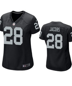 Oakland Raiders Josh Jacobs 2019 Nfl Draft Black Game Womens Jersey