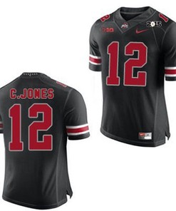 Ohio State Buckeyes #12 Cardale Jones Black Football Jersey