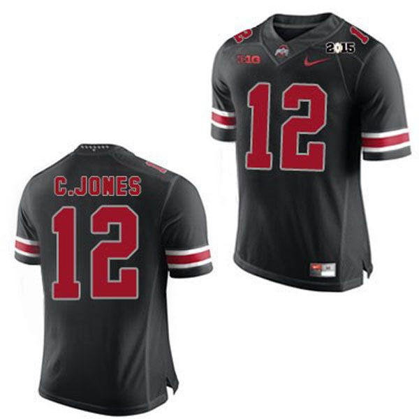 Ohio State Buckeyes #12 Cardale Jones Black Football Jersey