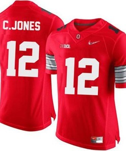 Ohio State Buckeyes #12 Cardale Jones Red Football Jersey
