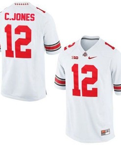Ohio State Buckeyes #12 Cardale Jones White Football Jersey