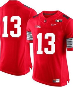 Ohio State Buckeyes #13 Red Diamond QuestFootball Jersey