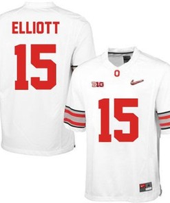 Ohio State Buckeyes #15 Ezekiel Elliott White Football Jersey