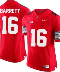 Ohio State Buckeyes #16 J.T. Barrett Red Football Jersey