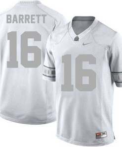 Ohio State Buckeyes #16 J.T. Barrett White Football Jersey