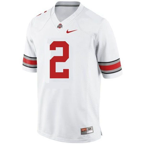 Ohio State Buckeyes #2 Terrelle Pryor White Football Jersey