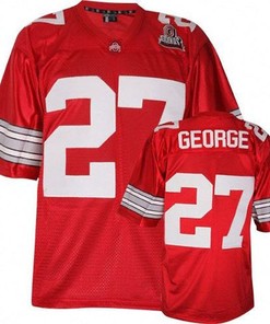 Ohio State Buckeyes #27 Eddie George Red Football Jersey