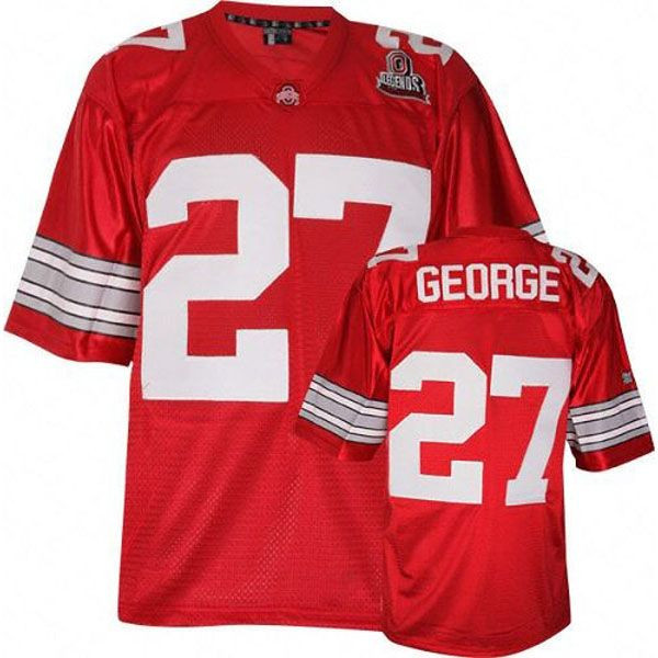 Ohio State Buckeyes #27 Eddie George Red Football Jersey