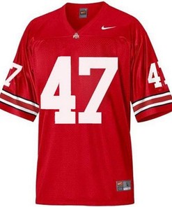 Ohio State Buckeyes #47 A.J. Hawk Red Football Jersey