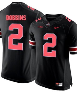 Ohio State Buckeyes Blackout J.K. Dobbins Player Football Jersey