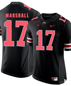 Ohio State Buckeyes Blackout Jalin Marshall Player Football Jersey