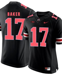 Ohio State Buckeyes Blackout Jerome Baker Player Football Jersey