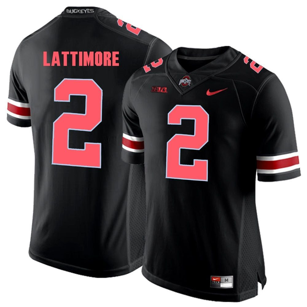 Ohio State Buckeyes Blackout Marshon Lattimore Player Football Jersey