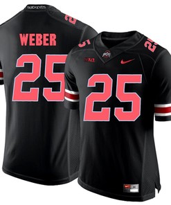 Ohio State Buckeyes Blackout Mike Weber Player Football Jersey