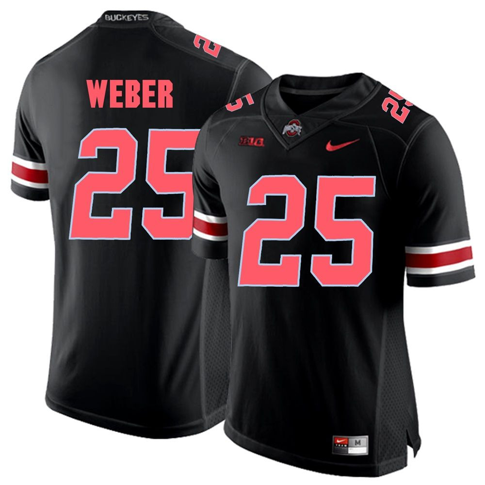 Ohio State Buckeyes Blackout Mike Weber Player Football Jersey
