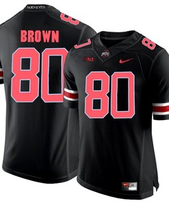 Ohio State Buckeyes Blackout Noah Brown Player Football Jersey