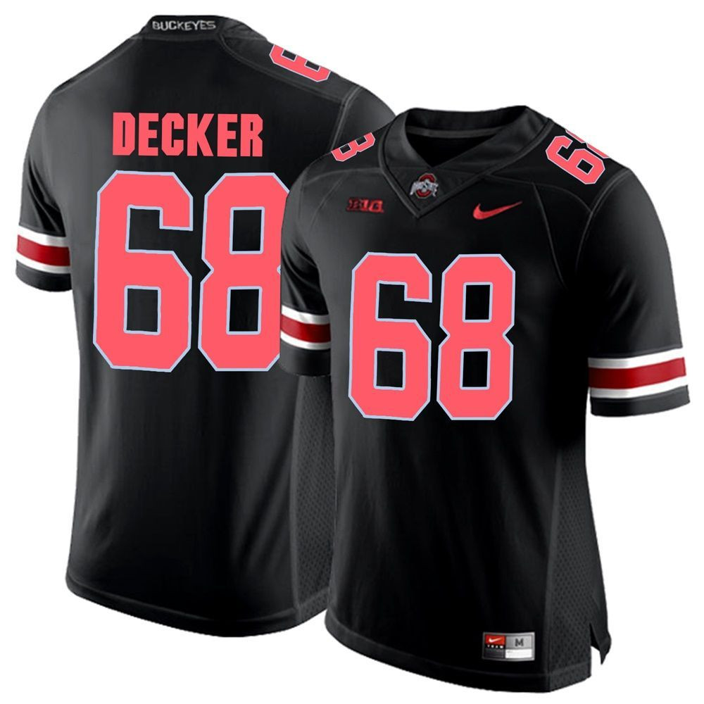 Ohio State Buckeyes Blackout Taylor Decker Player Football Jersey