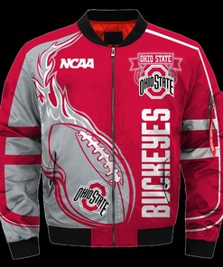 Ohio State Buckeyes Jacket 3D Printed Fire Ball
