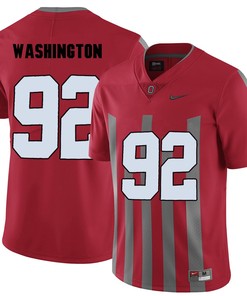 Ohio State Buckeyes Red Adolphus Washington College Football Elite Jersey