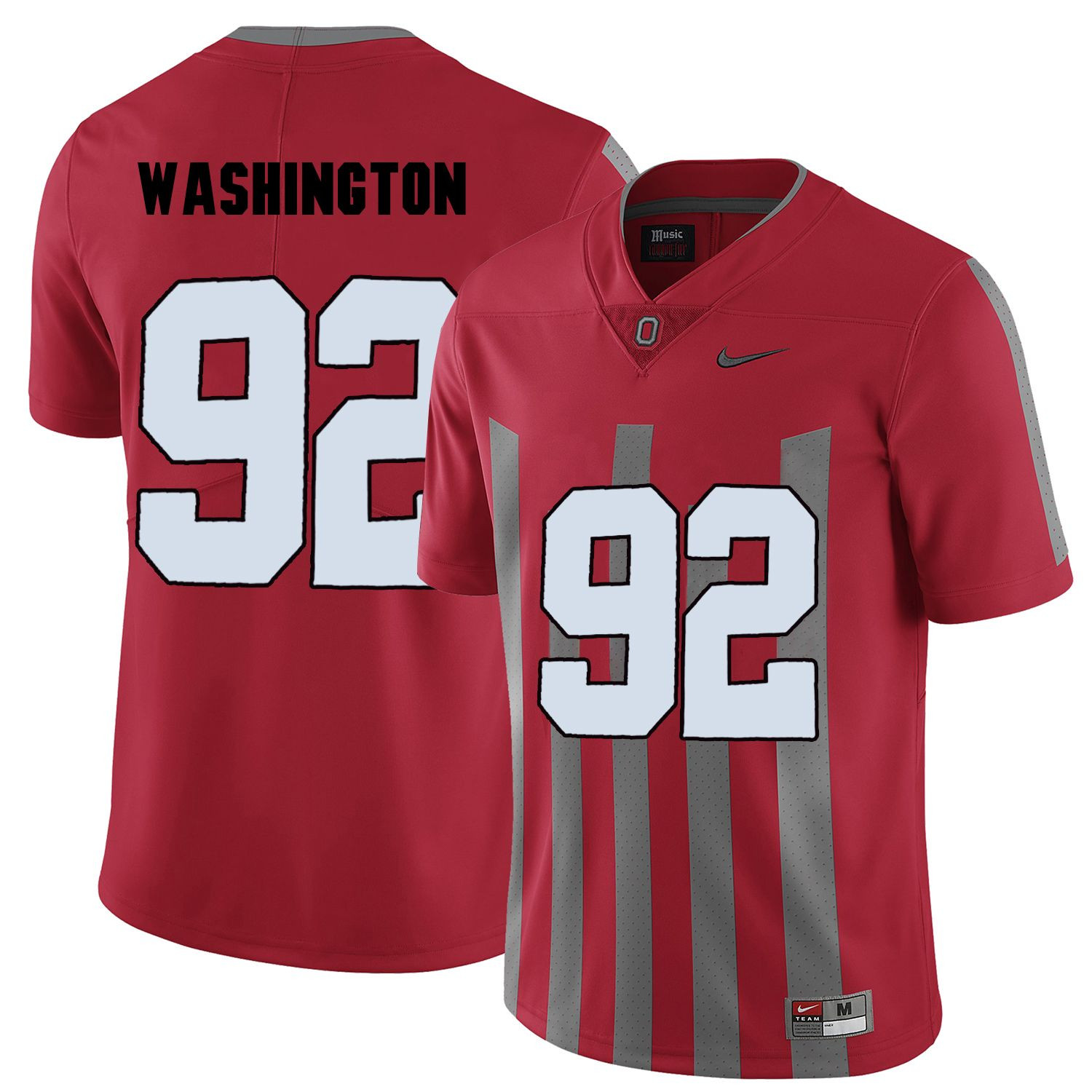 Ohio State Buckeyes Red Adolphus Washington College Football Elite Jersey